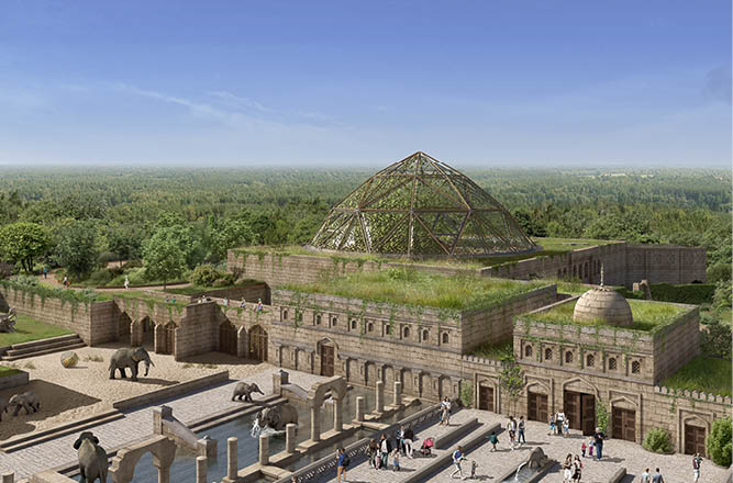Neubau Elefantenlaufhalle, Erlebnis-Zoo Hannover